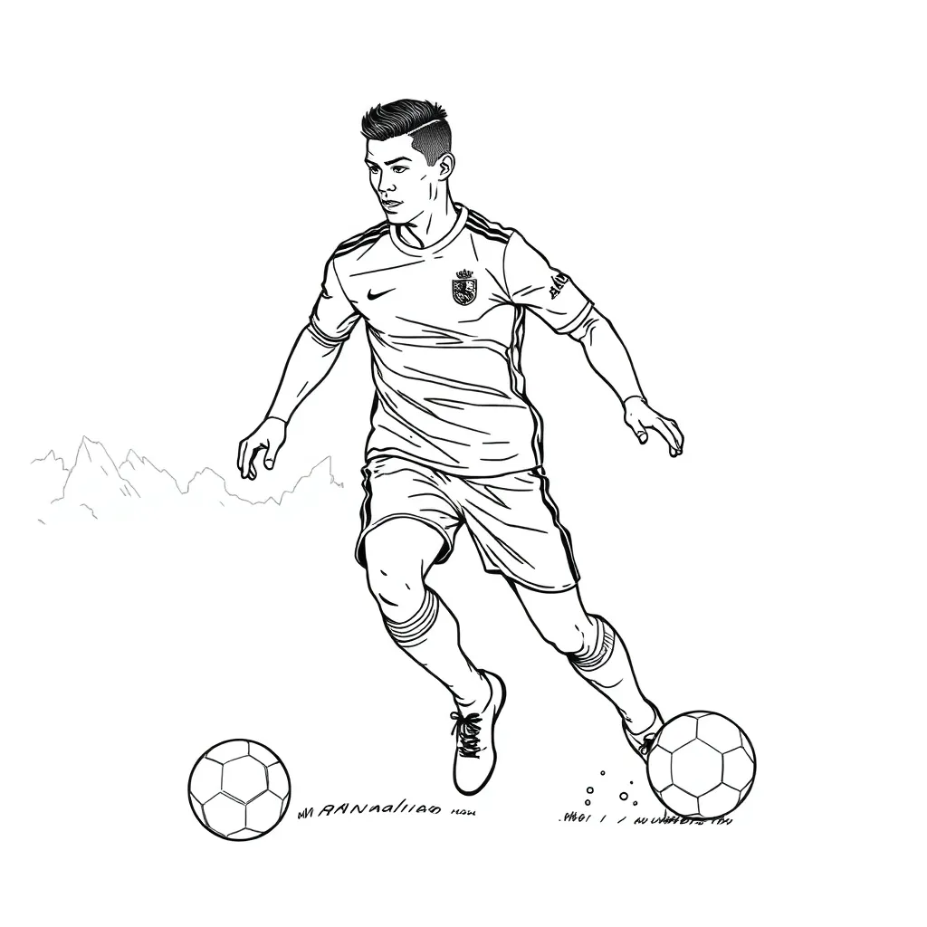 Cristiano Ronaldo coloring page