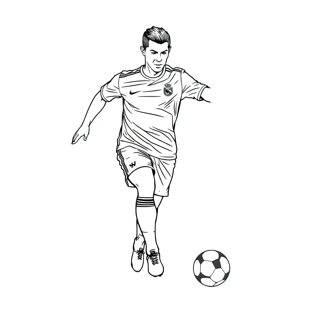 Cristiano Ronaldo coloring page
