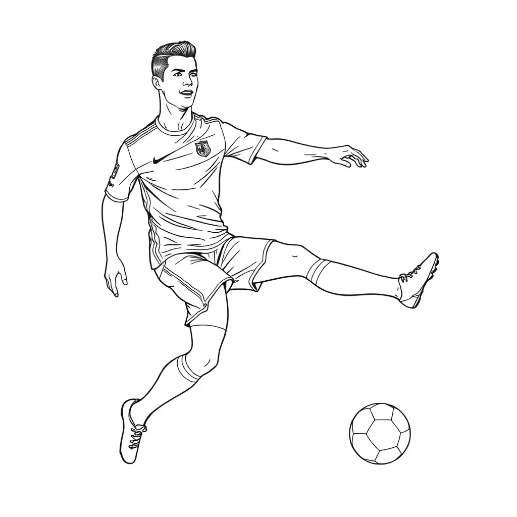 Cristiano Ronaldo coloring page