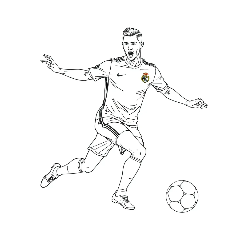 Cristiano Ronaldo coloring page