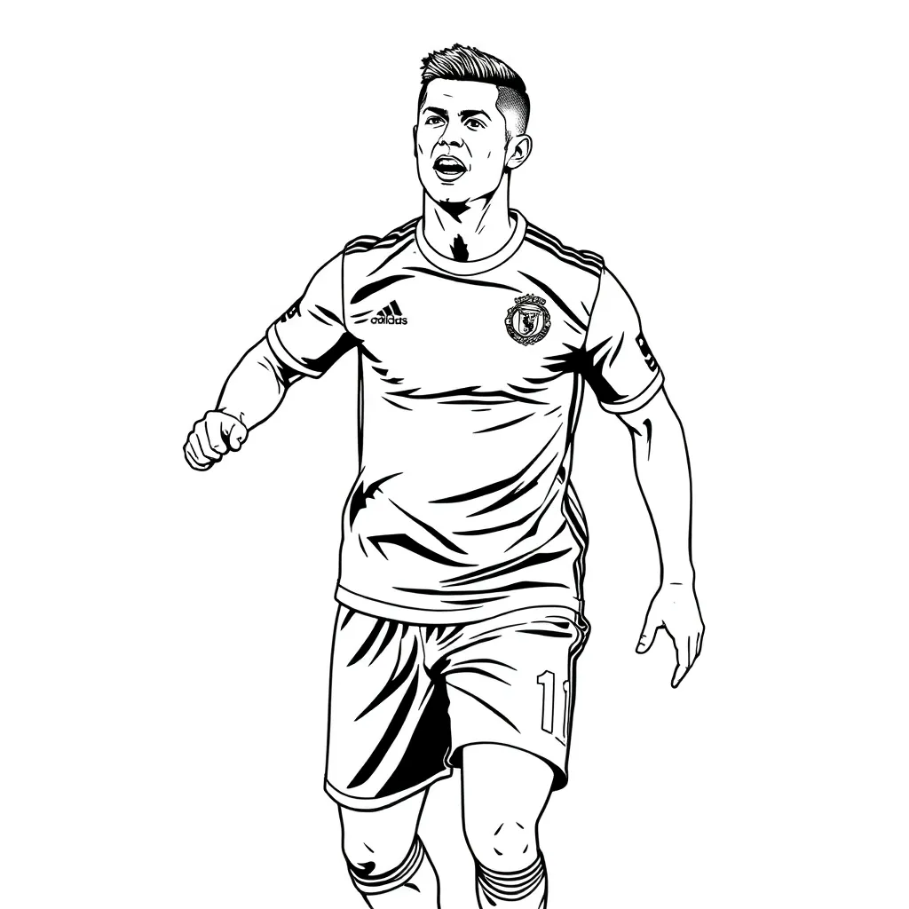 Cristiano Ronaldo coloring page