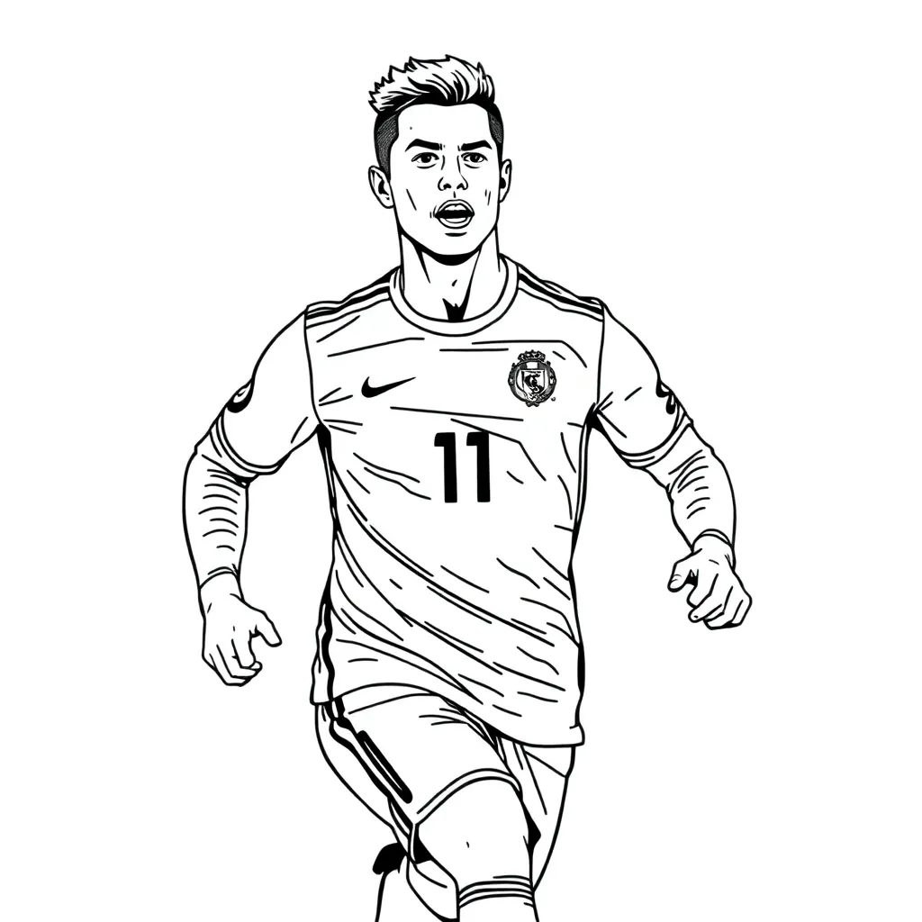 Cristiano Ronaldo coloring page