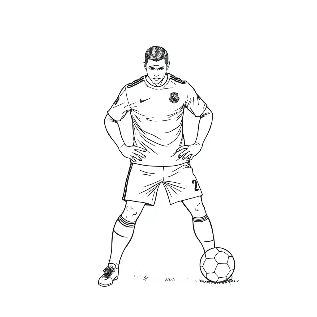 Cristiano Ronaldo coloring page