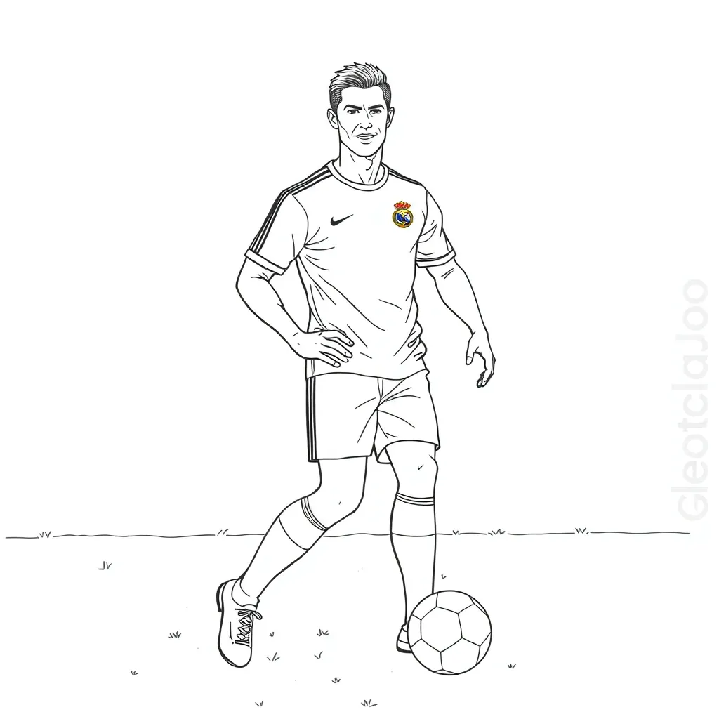 Cristiano Ronaldo coloring page
