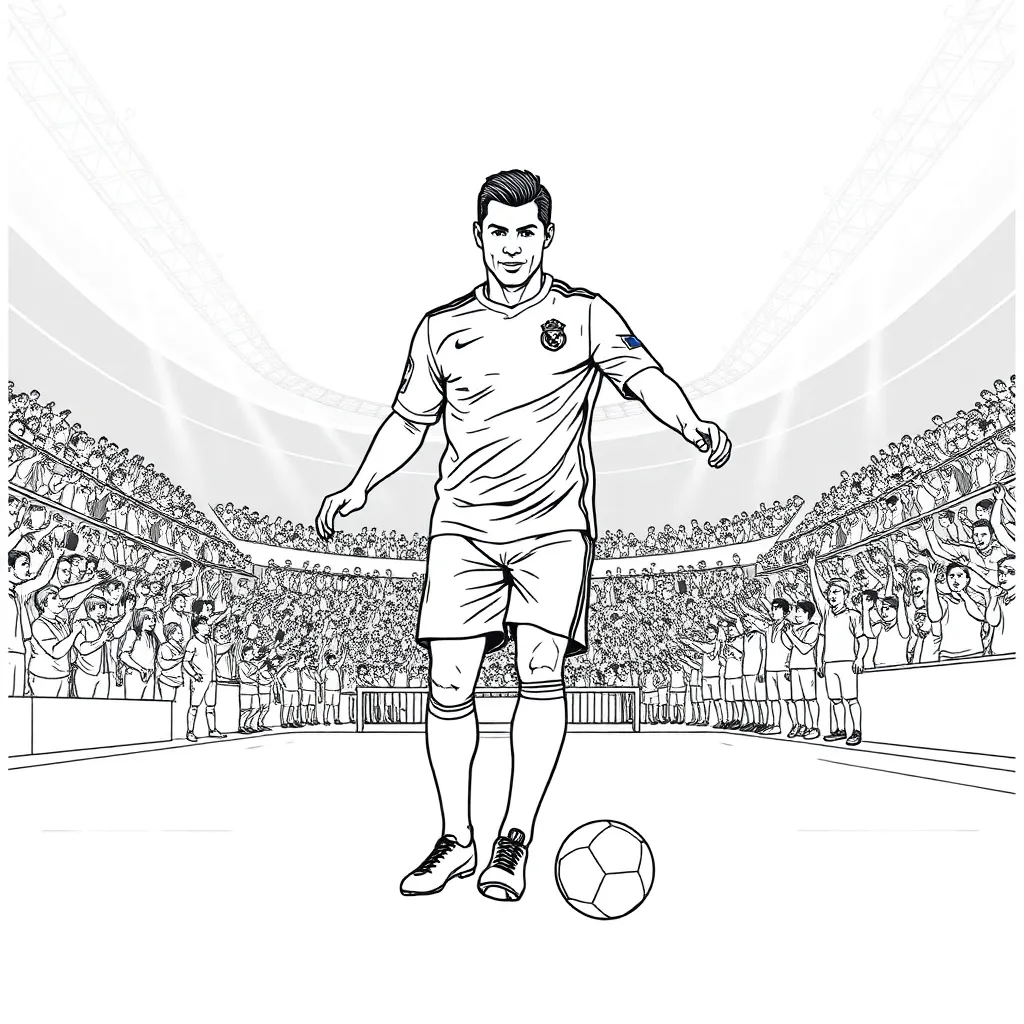 Cristiano Ronaldo coloring page