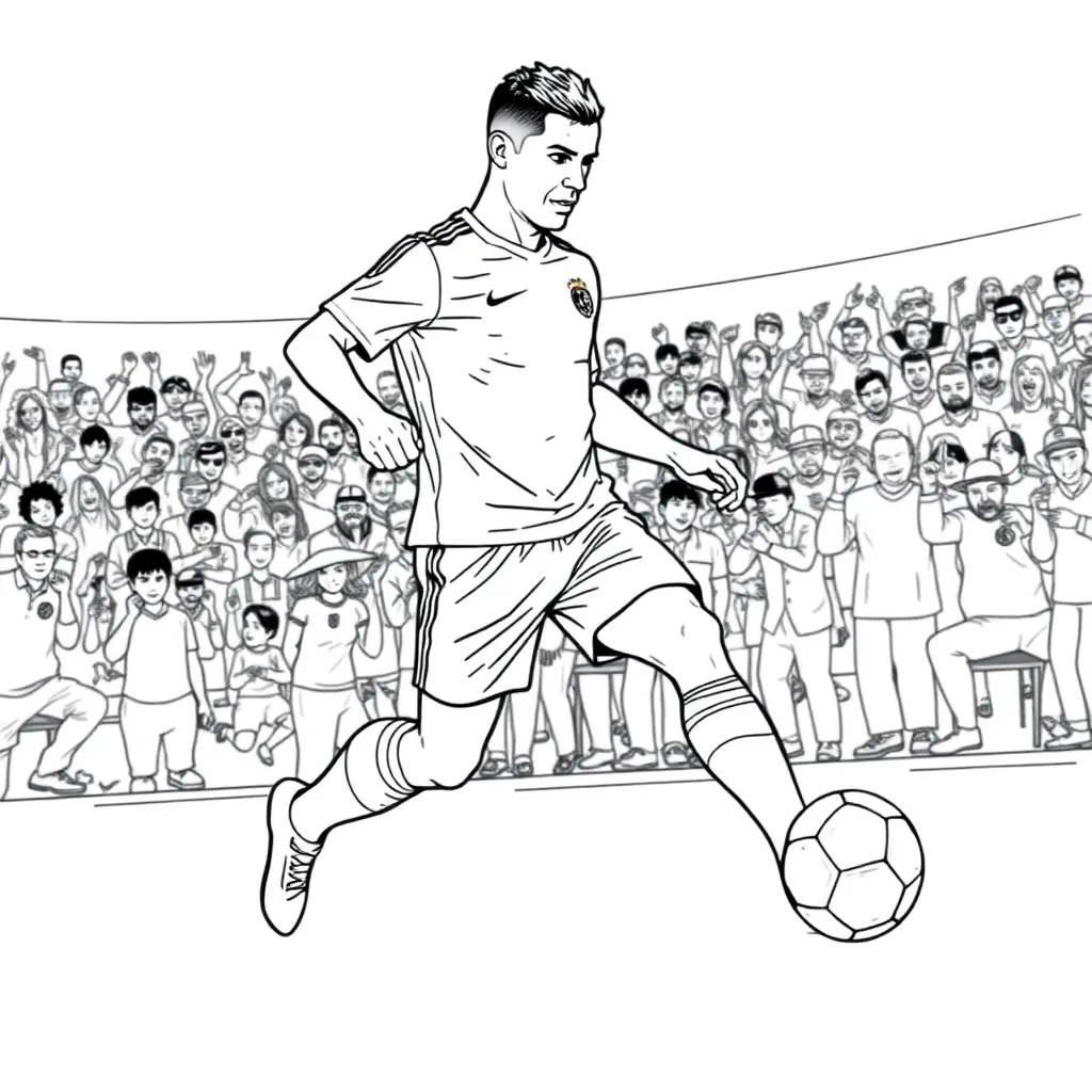 Cristiano Ronaldo coloring page