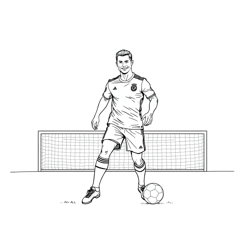 Cristiano Ronaldo coloring page