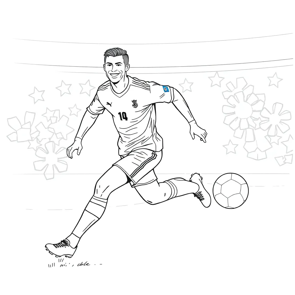 Cristiano Ronaldo coloring page