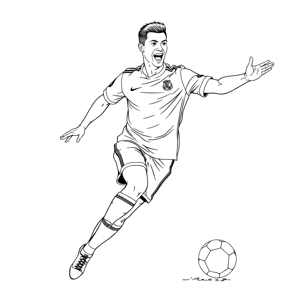 Cristiano Ronaldo coloring page
