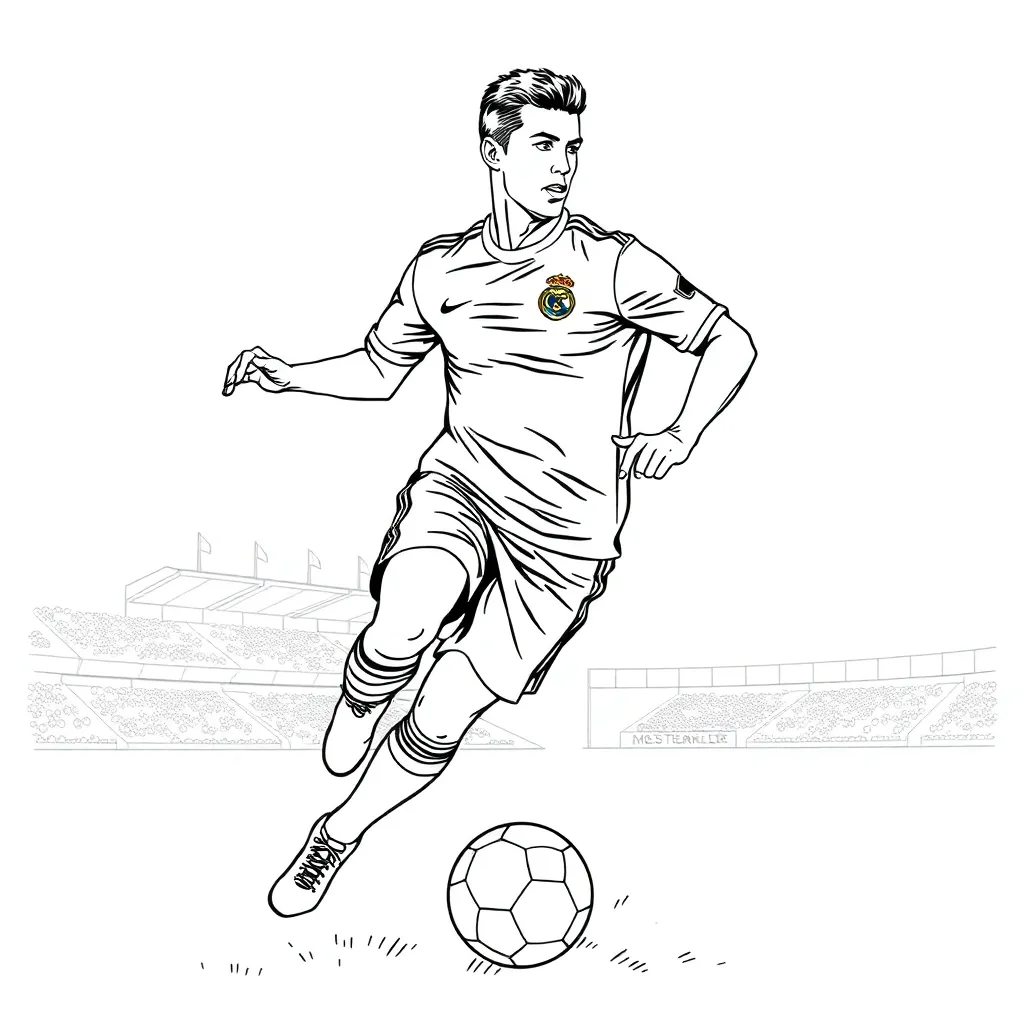 Cristiano Ronaldo coloring page