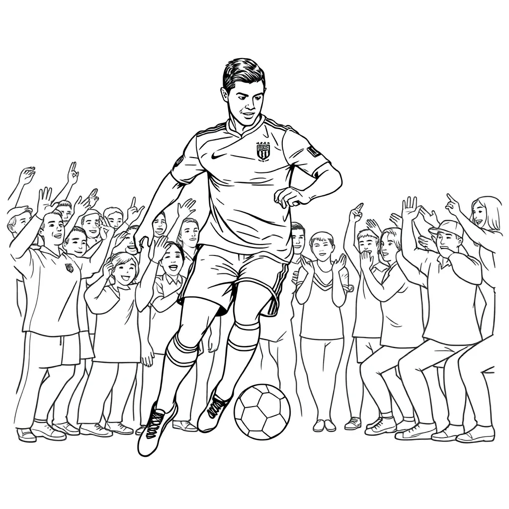 Cristiano Ronaldo coloring page
