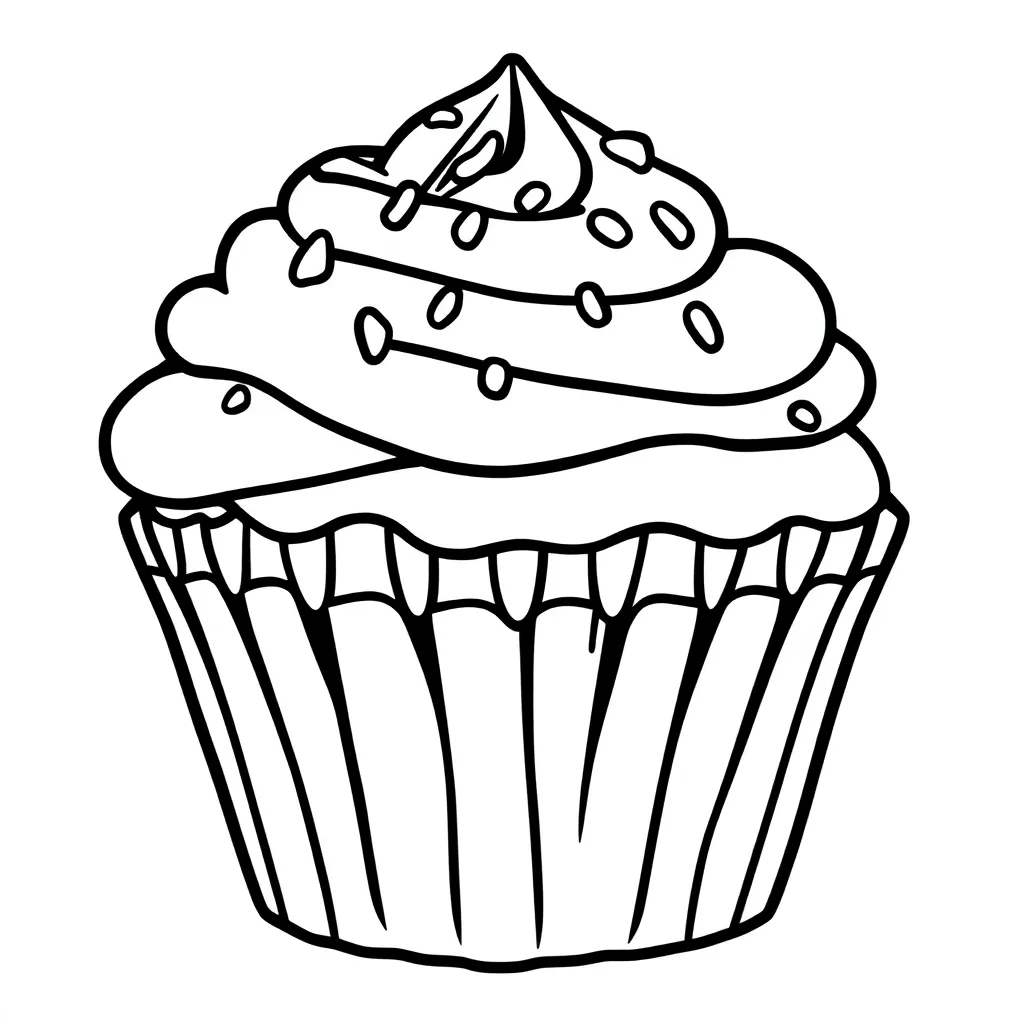 Cupcake coloring page