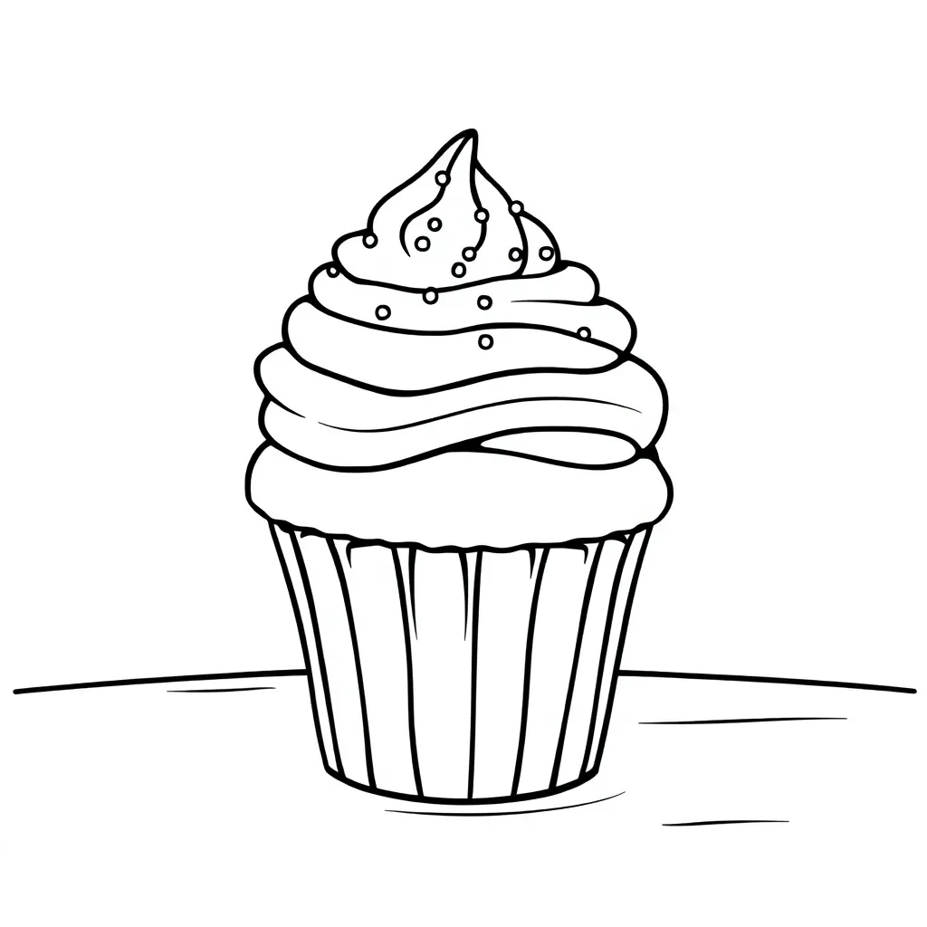 Cupcake coloring page