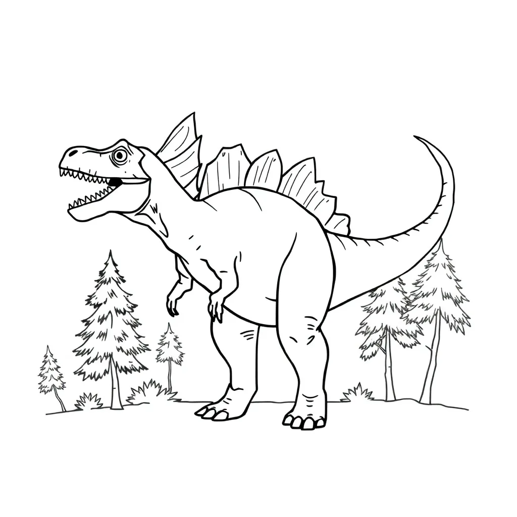 Dinosaur coloring page