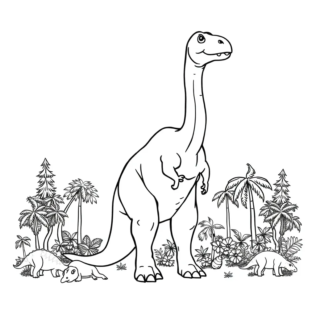 Dinosaur coloring page