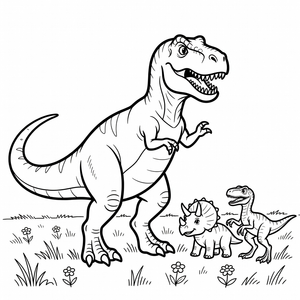Dinosaur coloring page