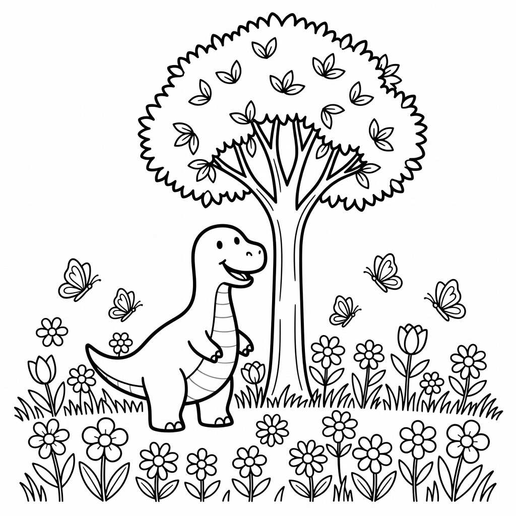 Dinosaur coloring page