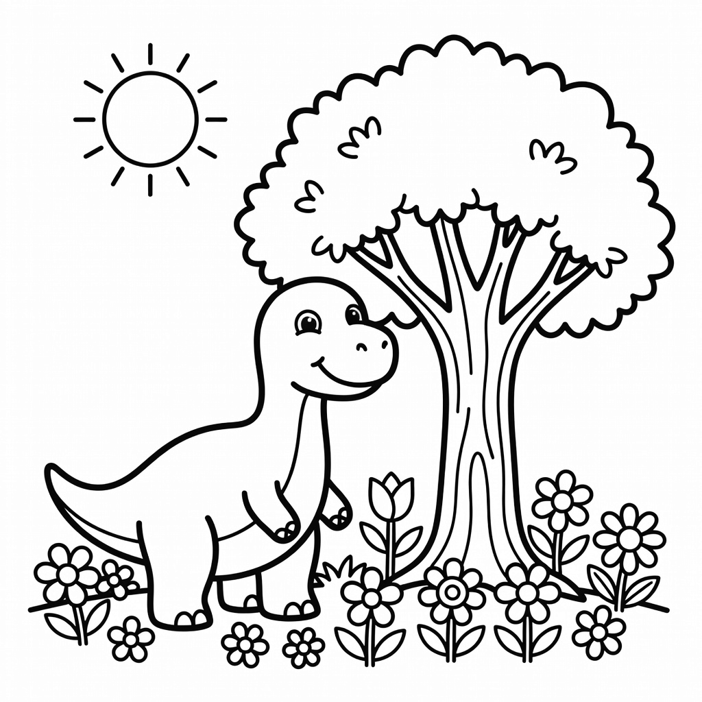 Dinosaur coloring page