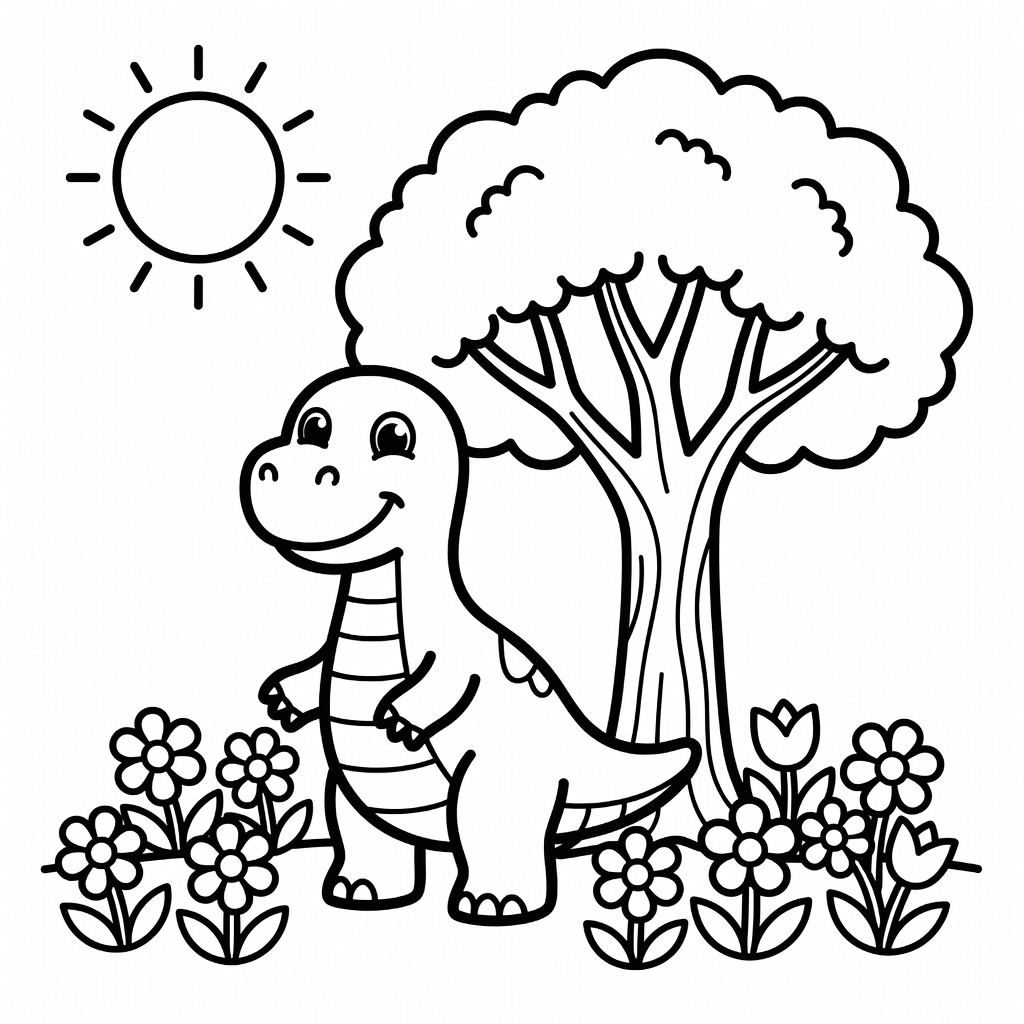 Dinosaur coloring page