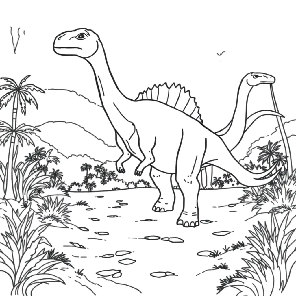 Dinosaurs coloring page
