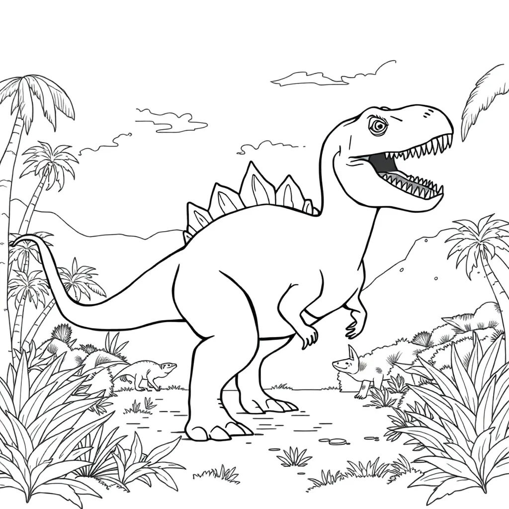 Dinosaurs coloring page