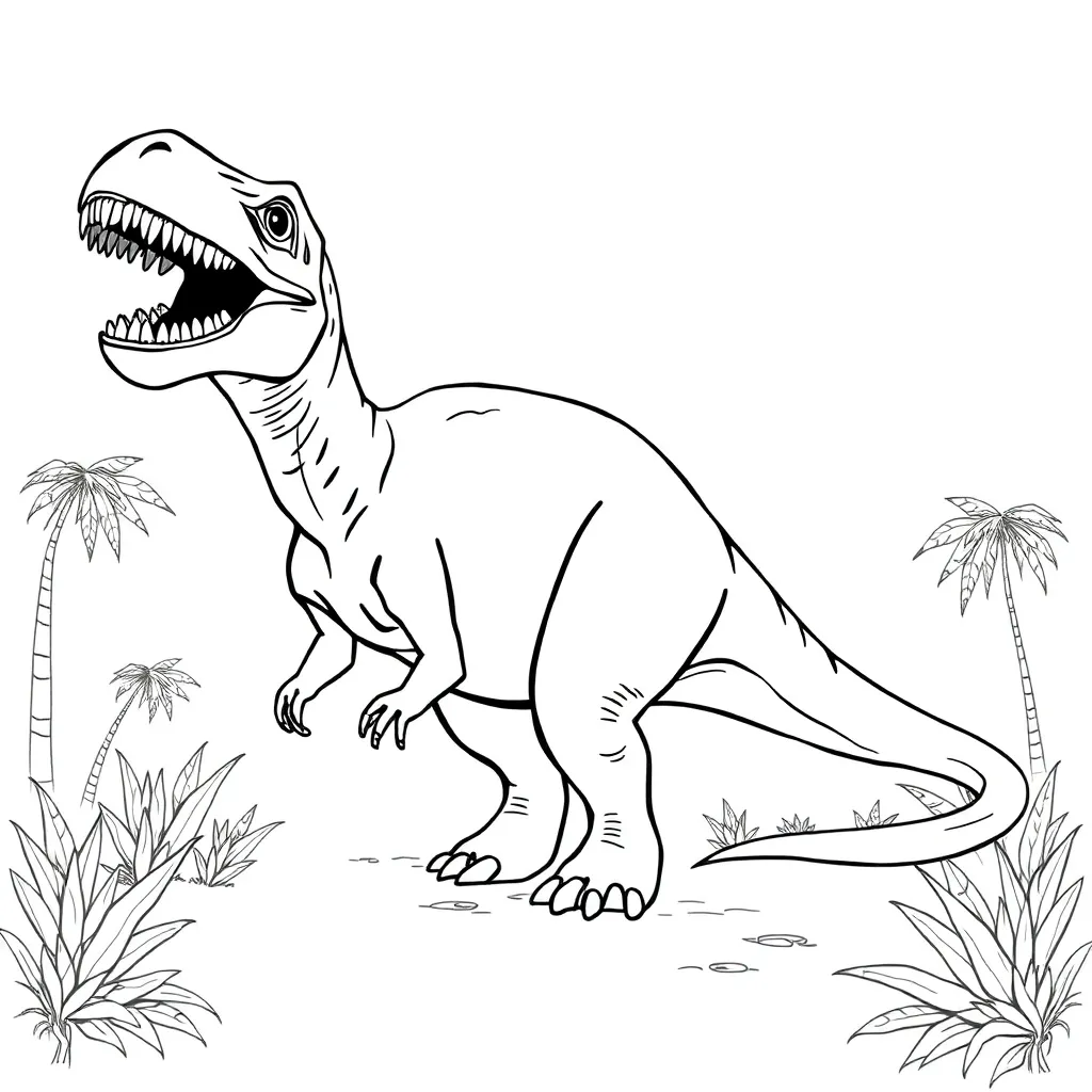 Dinosaurs coloring page