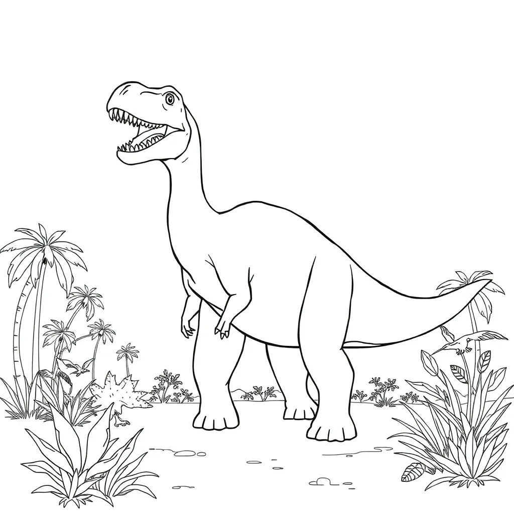 Dinosaurs coloring page