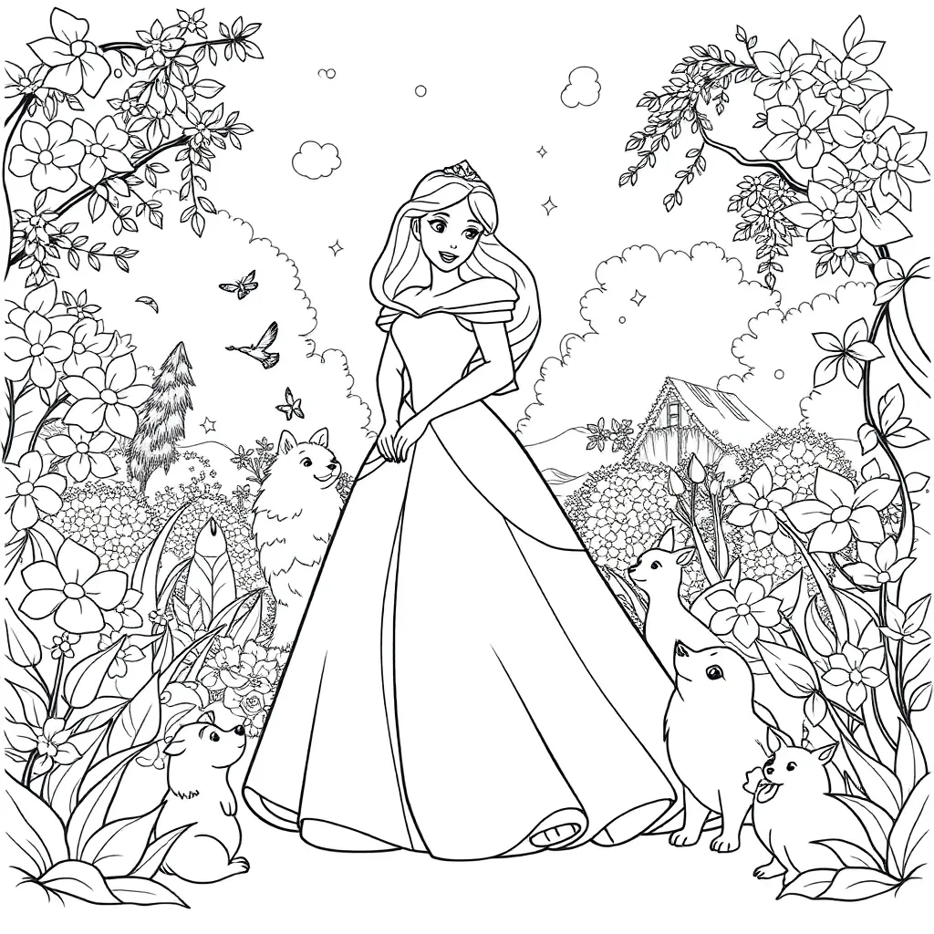 Disney Princess coloring page