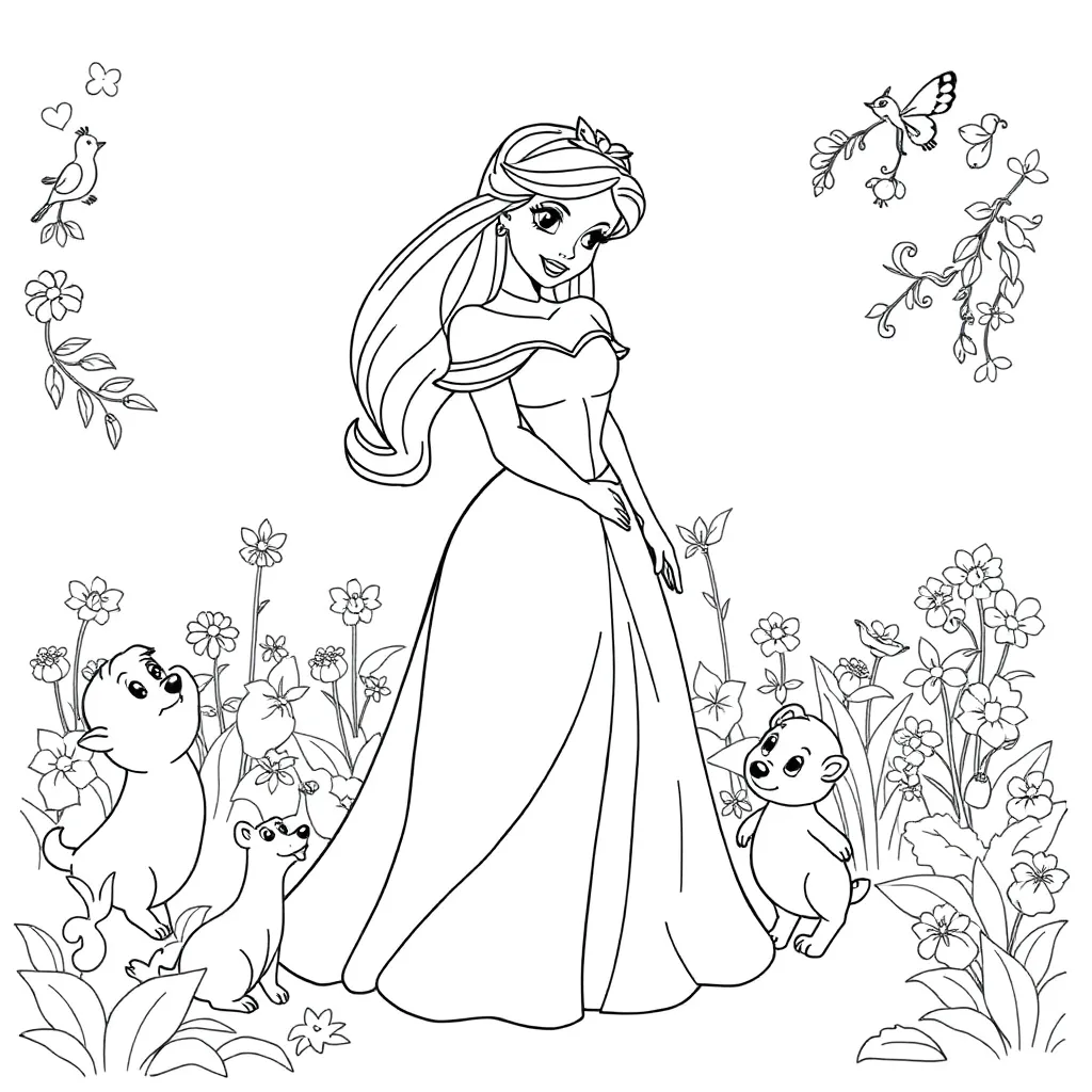 Disney Princess coloring page