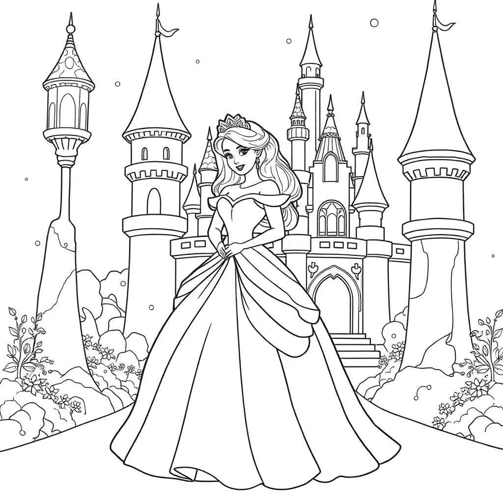Disney Princess coloring page