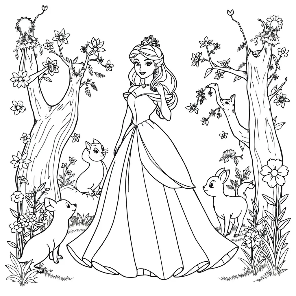 Disney Princess coloring page