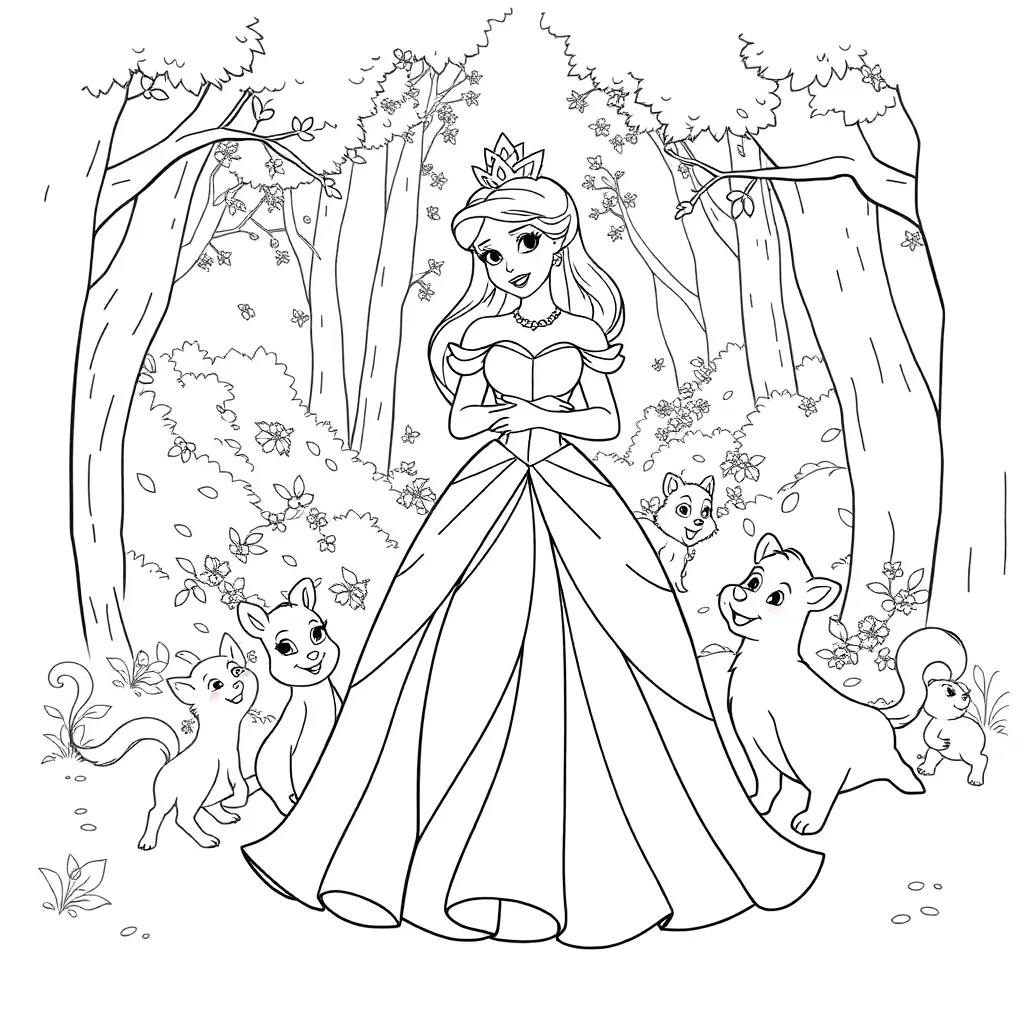 Disney Princess coloring page