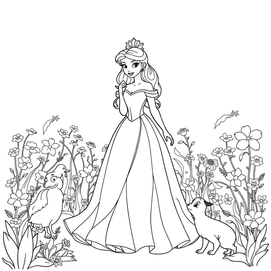 Disney Princess coloring page