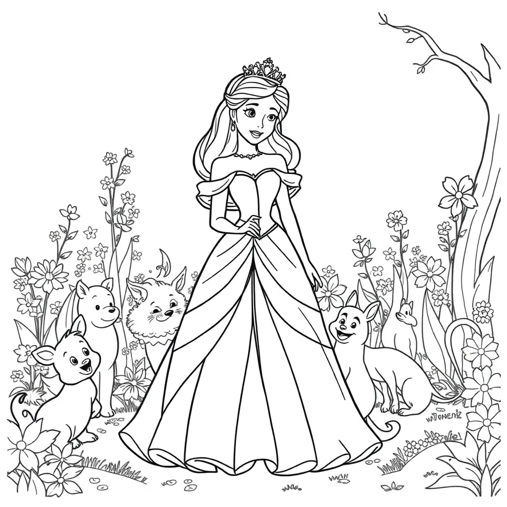 Disney Princess coloring page