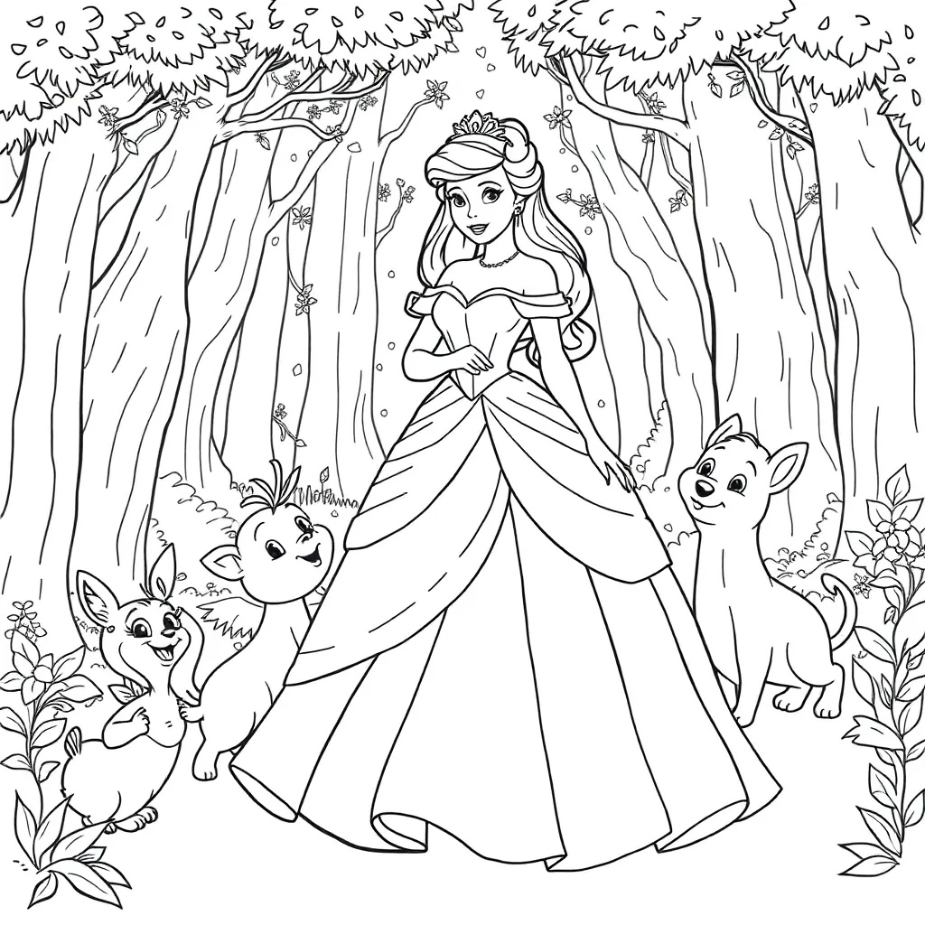 Disney Princess coloring page