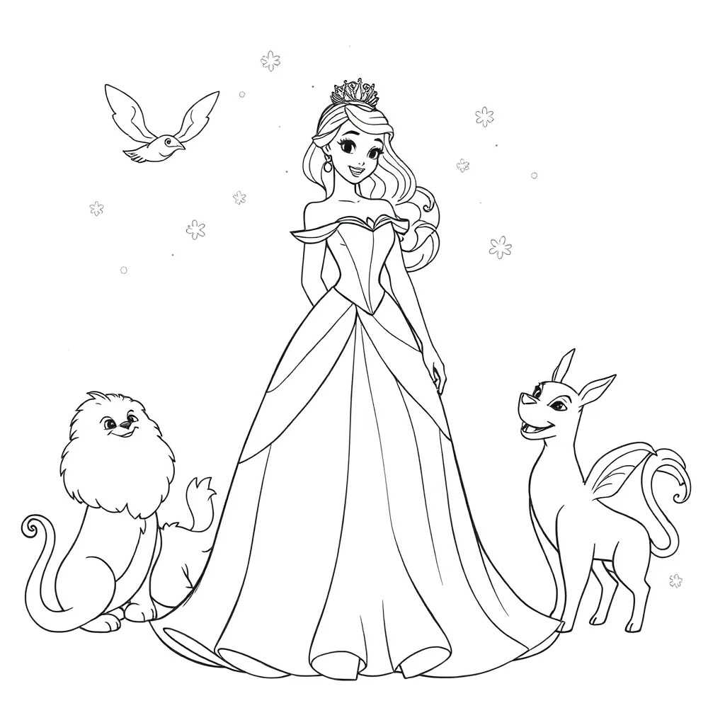 Disney Princess coloring page