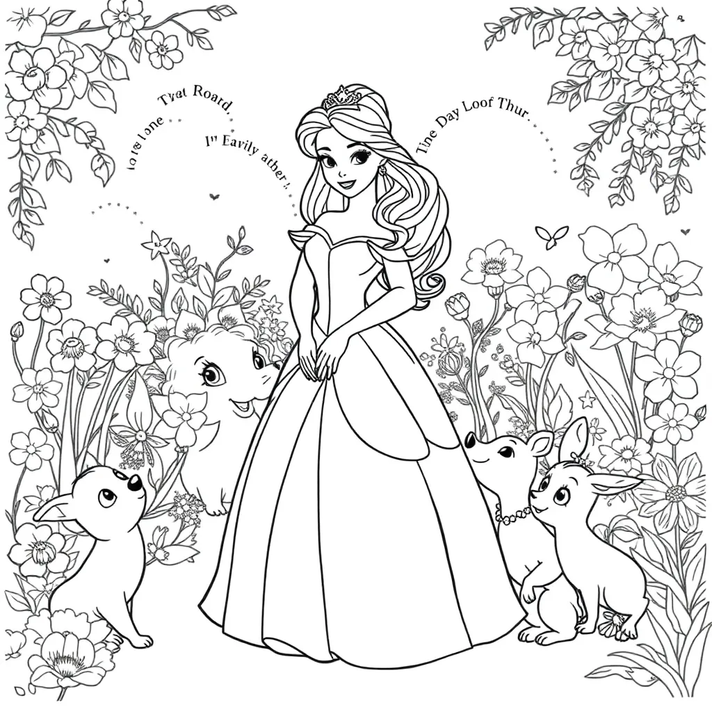 Disney Princess coloring page