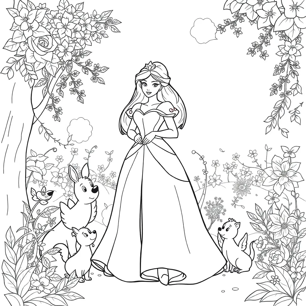 Disney Princess coloring page