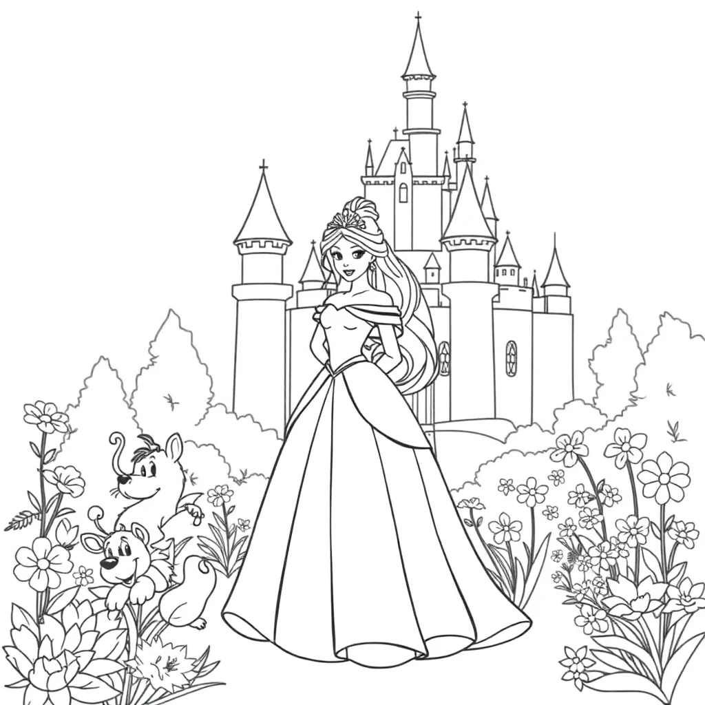 Disney Princess coloring page