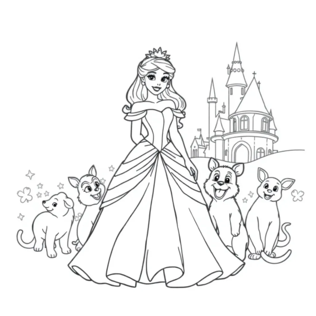 Disney Princess coloring page