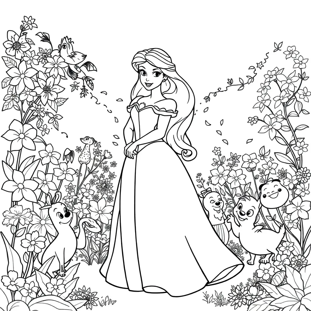 Disney Princess coloring page
