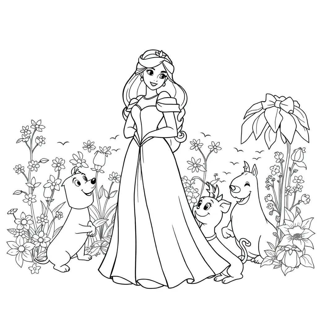 Disney Princess coloring page