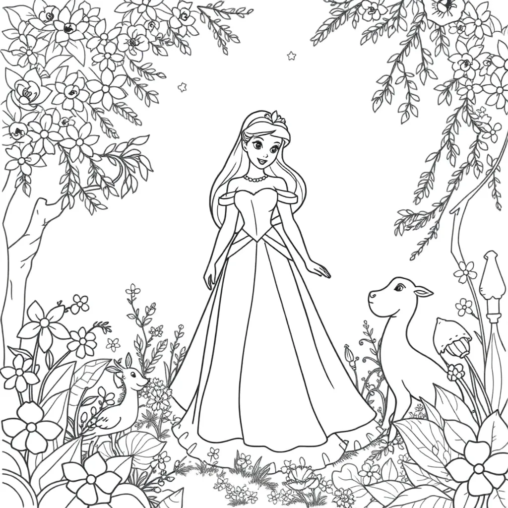 Disney Princess coloring page