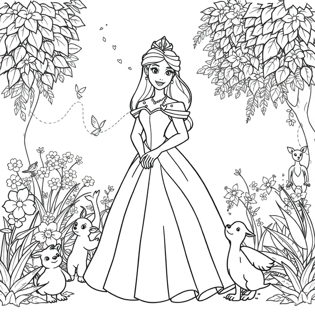 Disney Princess coloring page