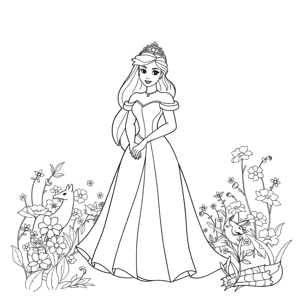 Disney Princess coloring page