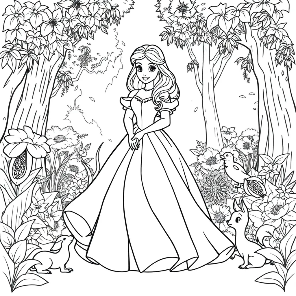 Disney Princess coloring page