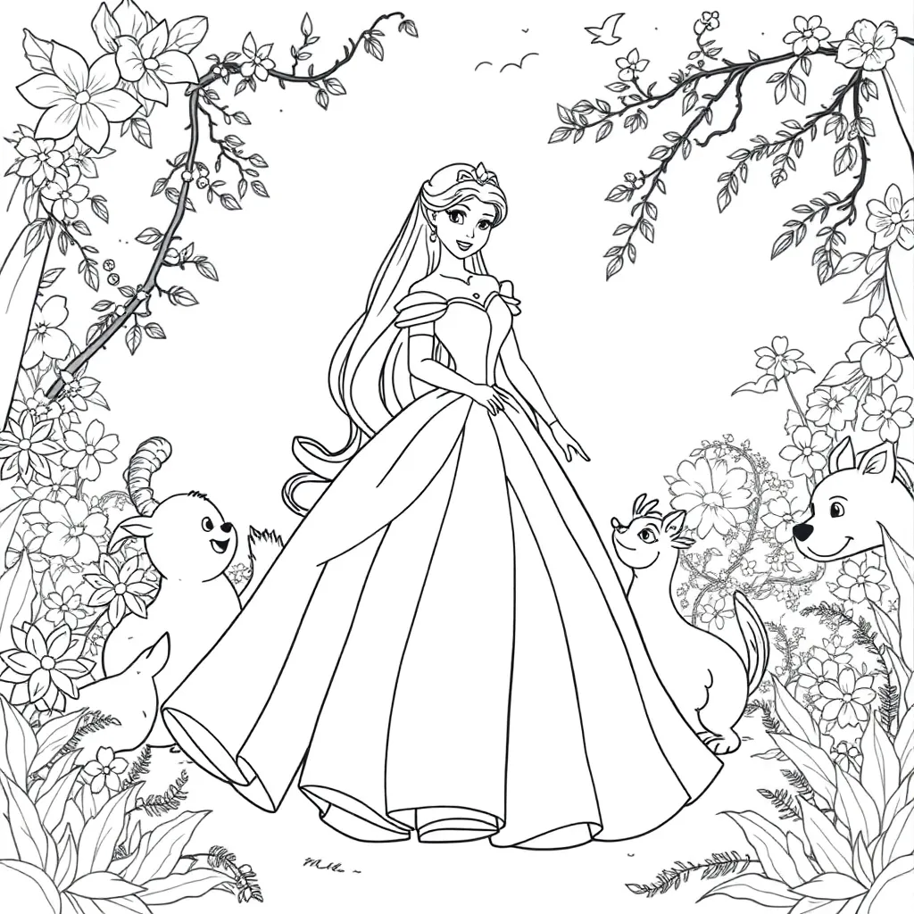 Disney Princess coloring page