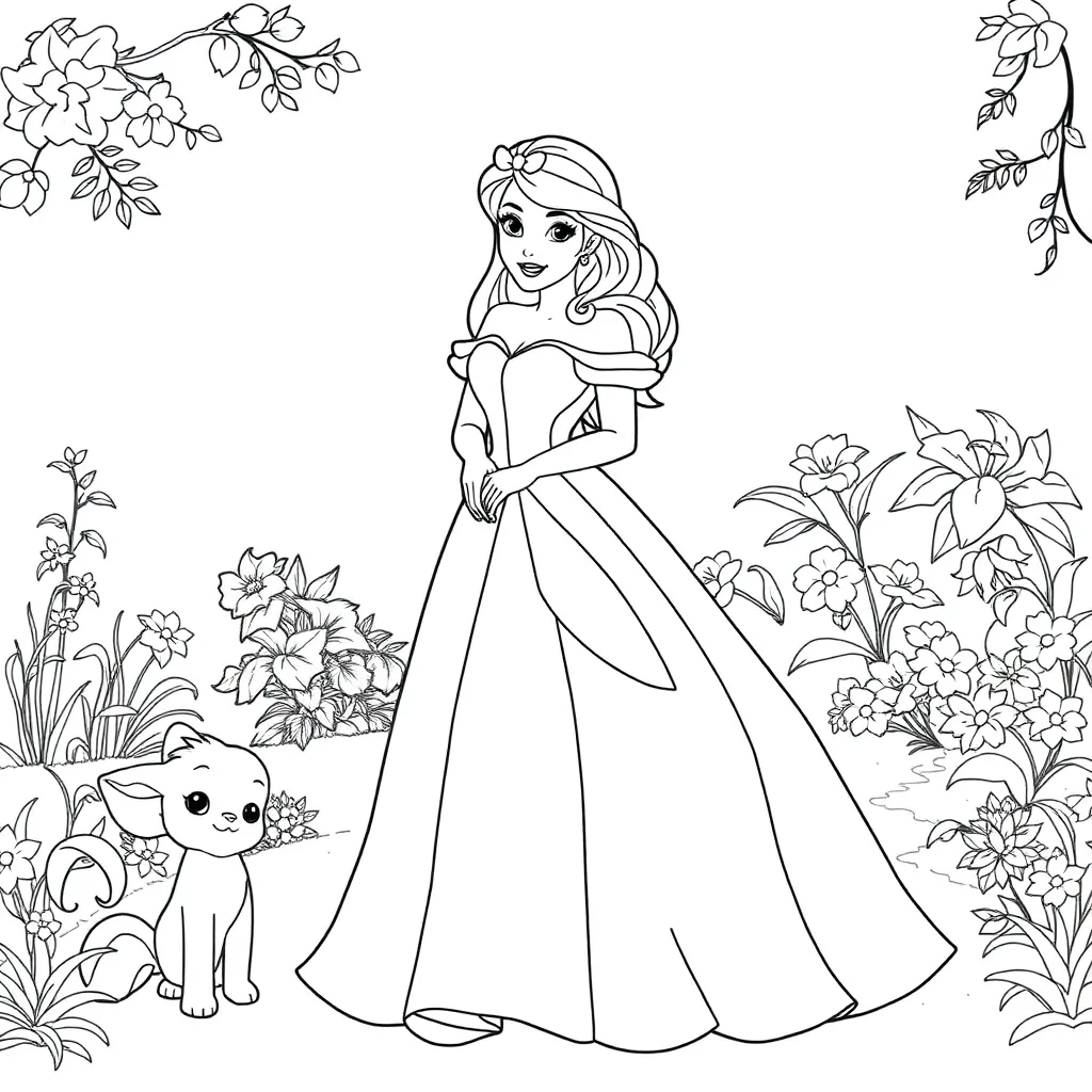 Disney Princess coloring page