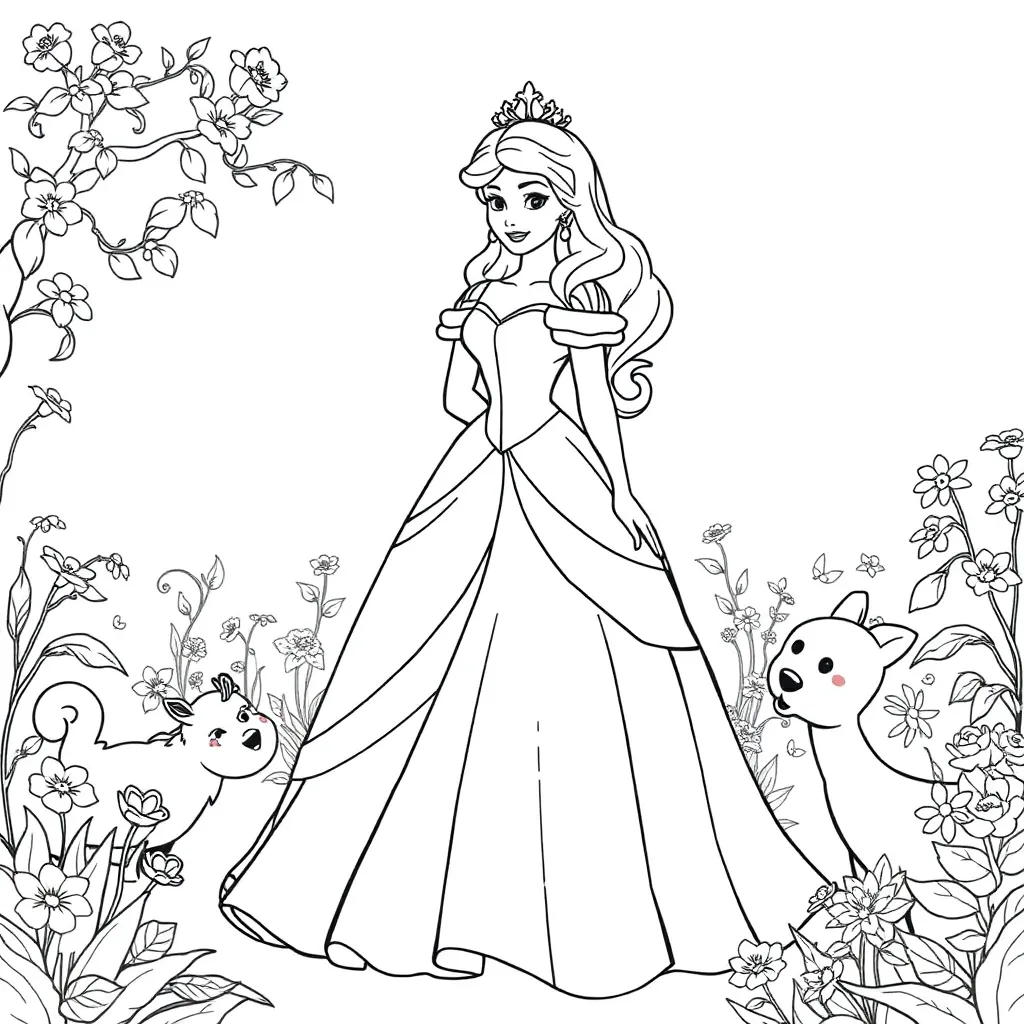 Disney Princess coloring page