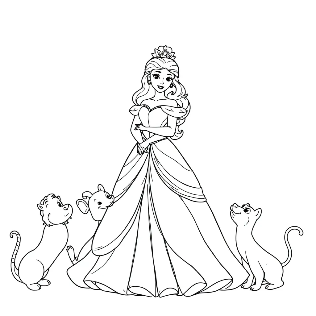 Disney Princess coloring page
